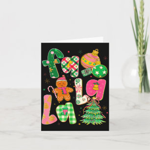 Tarjeta Fa La La Coquette Navidad Árbol de Pan de Jengibre
