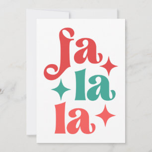 Tarjeta Fa La La - Diseño de tipografía festiva