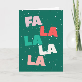 Tarjeta Fa la la la la Cute Christmas Greeting Card