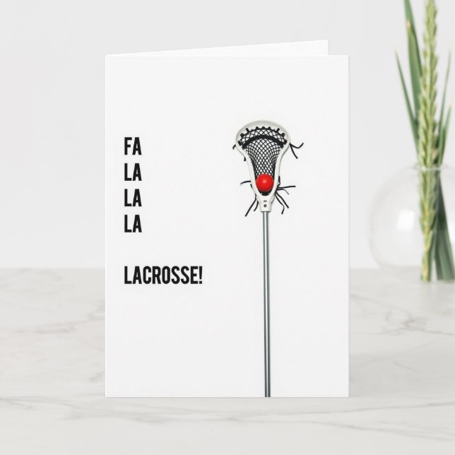 Tarjeta Fa La La Lacrosse Holiday Card (Anverso)