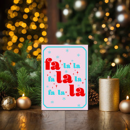 Tarjeta Fa La La Navidad