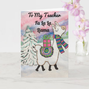 Tarjeta Fa La Llama A Mis Maestros Navidades De La Cuta