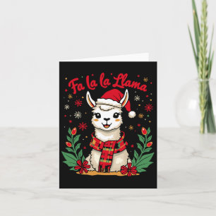 Tarjeta Fa La Llama Navidades Gratuitas Alpaca