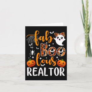 Tarjeta Fabólico Realtor Halloween Real Estate Ag