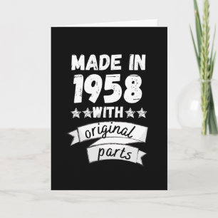 Tarjeta fabricado en 1958 con piezas originales,