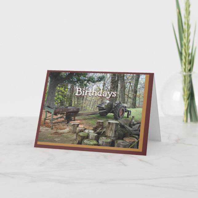 Tarjeta fabricante de tablillas de madera antigua - person (Anverso)