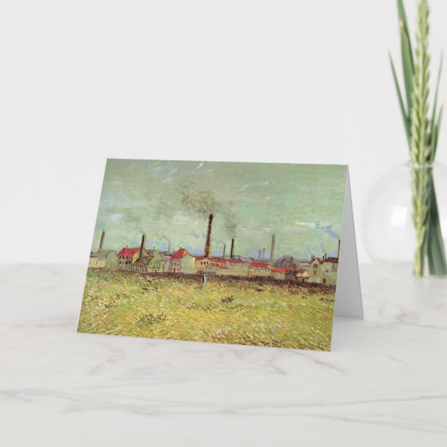 Tarjeta Fábricas de Asnieres por Vincent van Gogh (Anverso)