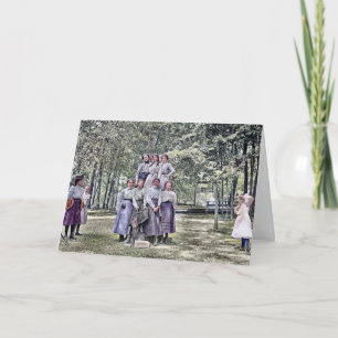 TARJETA FABULOSAS CHICAS JÓVENES DE LOS AÑOS 1890 COLORADA