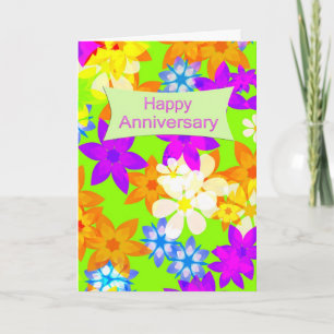 Tarjeta Fabuloso aniversario de flores para un ser querido