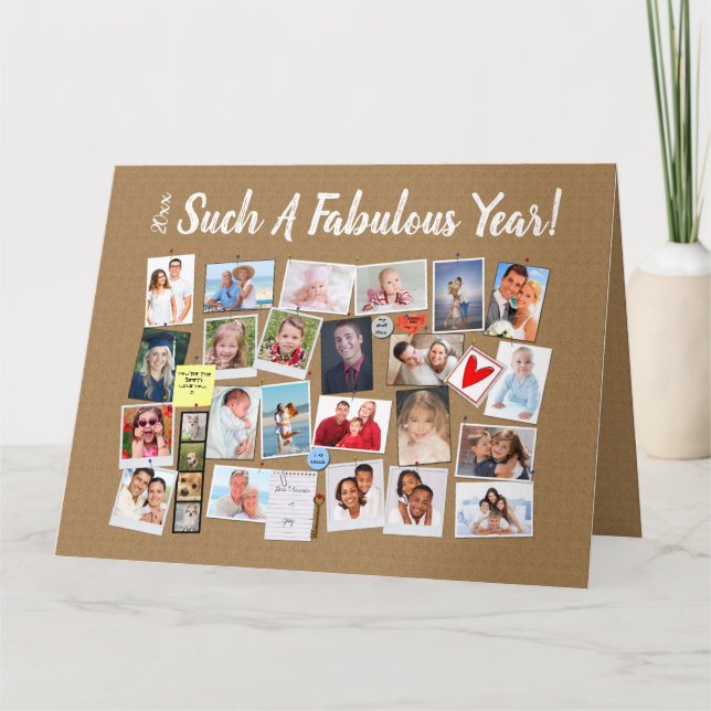 Tarjeta Fabuloso Año Hacer Su Propia Junta De Corcho De Fo (Anverso)
