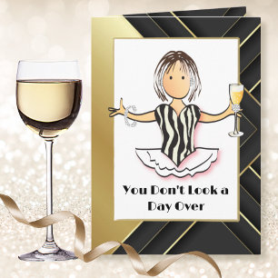 Tarjeta Fabuloso Audaz Fun Glamorosa Oro Para Su Cumpleaño