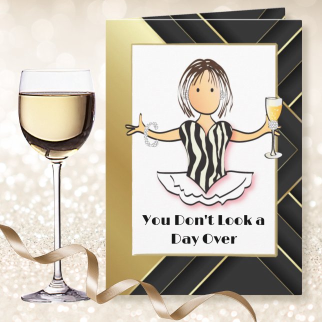 Tarjeta Fabuloso Audaz Fun Glamorosa Oro Para Su Cumpleaño (Subido por el creador)