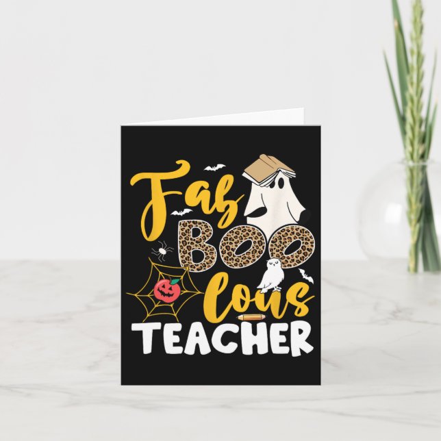 Tarjeta Fabuloso colegio de profesores fantasma Halloween  (Anverso)