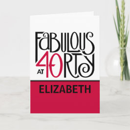 Tarjeta Fabuloso con 40 rojos