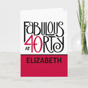 Tarjeta Fabuloso con 40 rojos