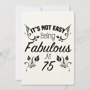 Tarjeta Fabuloso cumpleaños 75