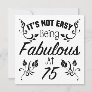 Tarjeta Fabuloso cumpleaños 75