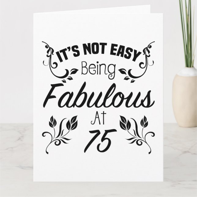 Tarjeta Fabuloso cumpleaños 75 (Anverso)