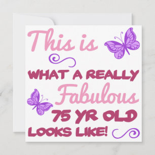 Tarjeta Fabuloso cumpleaños 75