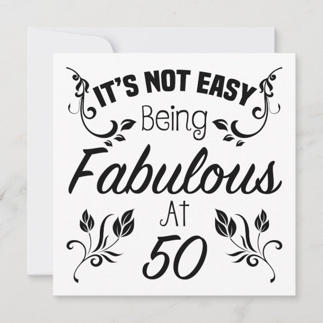 Tarjeta Fabuloso cumpleaños número 50 (Anverso)