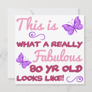 Tarjeta Fabuloso cumpleaños número 80