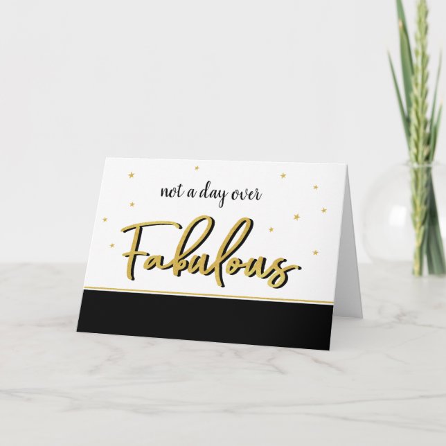 Tarjeta Fabuloso Faux Gold Fun Añadir un nombre Feliz cump (Anverso)