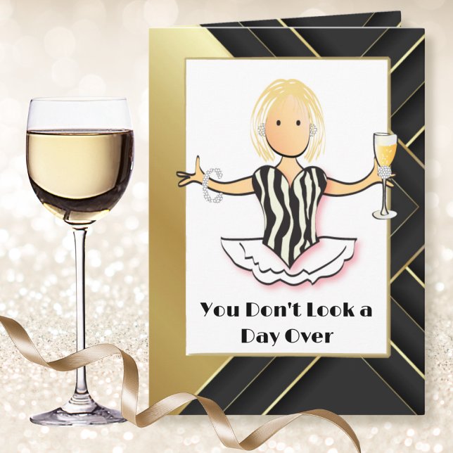 Tarjeta Fabuloso Gracioso Glamoroso Oro Moderno Cumpleaños (Subido por el creador)