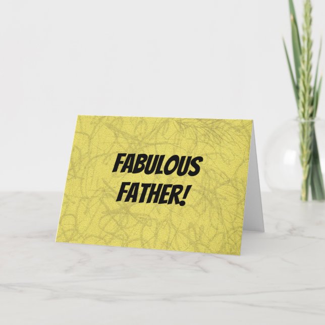 Tarjeta Fabuloso padre (Anverso)