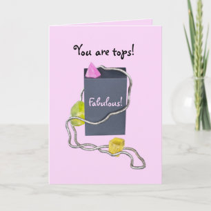 Tarjeta Fabuloso premio Tops por deseos de cumpleaños feli