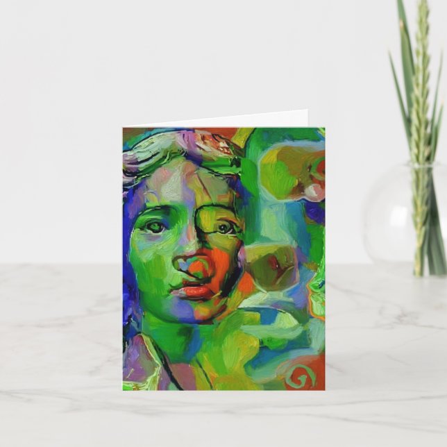 Tarjeta Faces computer art Mark Westerfield, card   (Anverso)