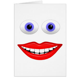Tarjeta facial feliz