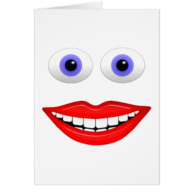 Tarjeta facial feliz (Frente)