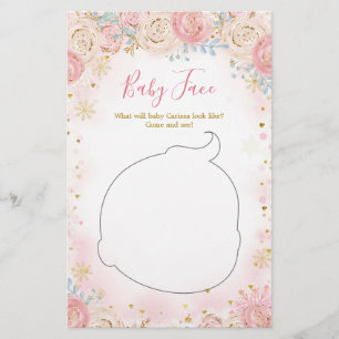 Tarjeta facial para bebé con copo de nieve del chi