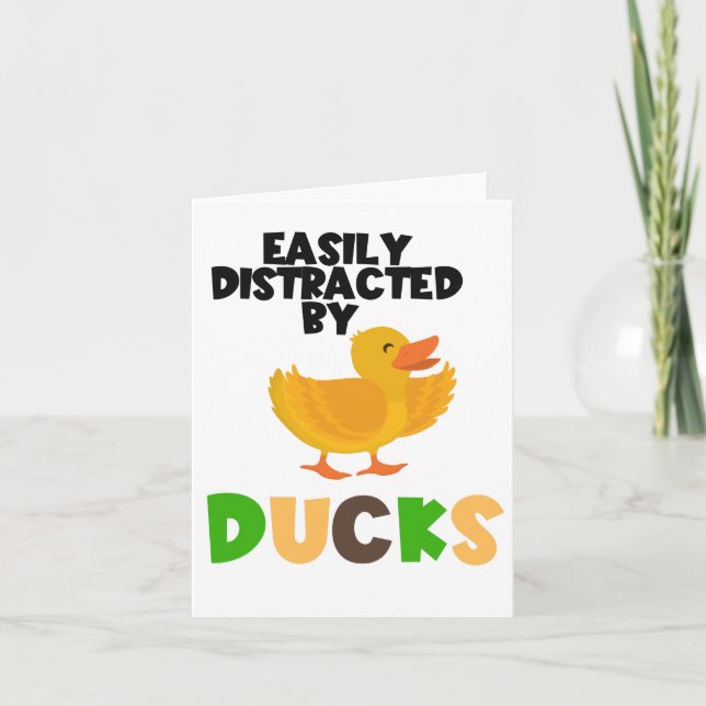 Tarjeta Fácilmente Distrado Por Patos, Me Pilló Los Patos  (Anverso)