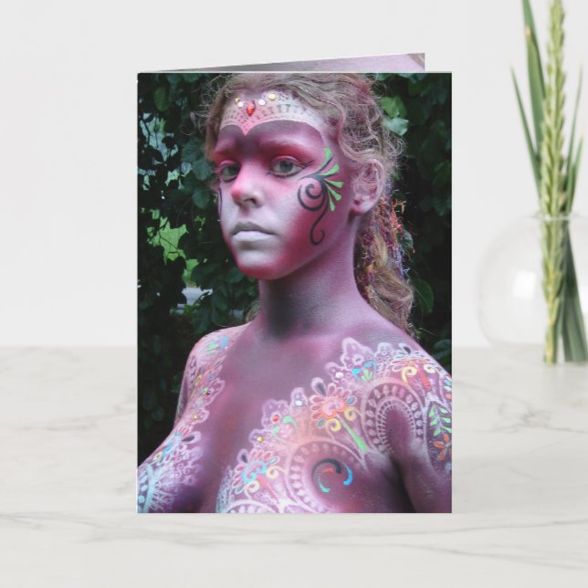 Tarjeta Faerie orgulloso del otoño (Anverso)