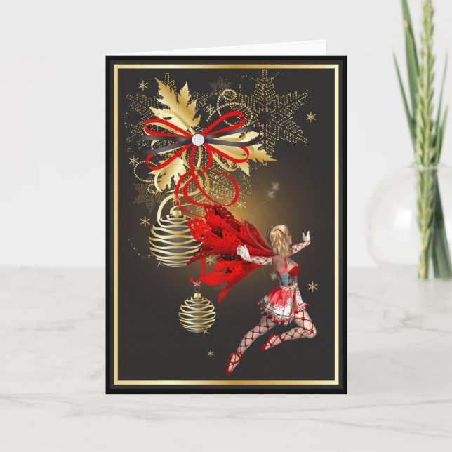 Tarjeta Faerie para Navidades (Anverso)