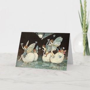 Tarjeta Faeries River, Fairy, Fae Pagan Greeting Card