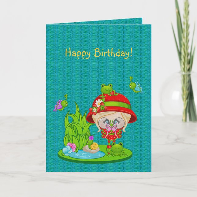 Tarjeta Faery Nature Lover Frog (Anverso)