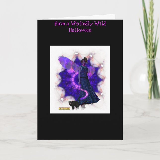 Tarjeta Faery Scarey Halloween (Anverso)