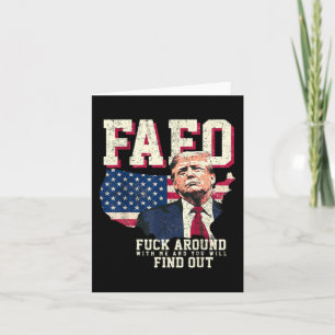 Tarjeta Fafo Trump Bandera estadounidense de mapas