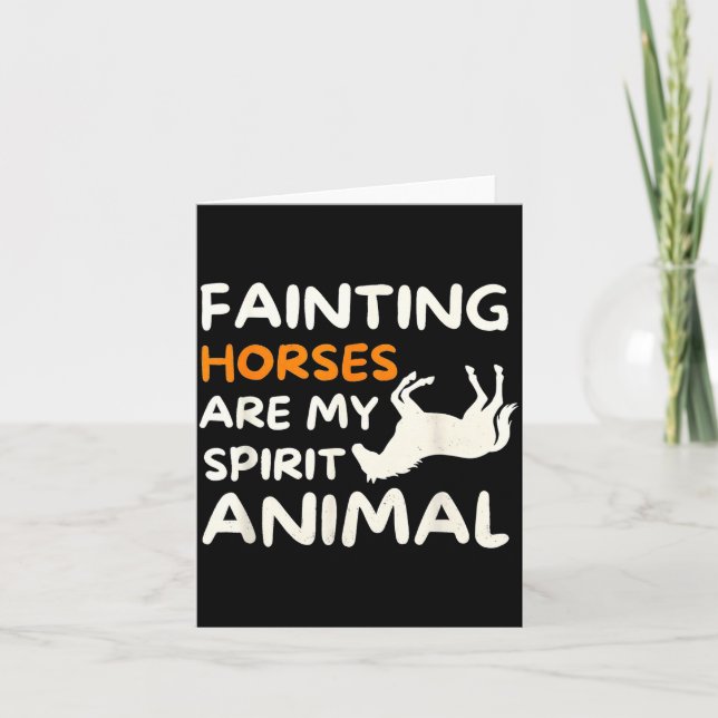 Tarjeta Fainting Horses Are My Srit Animal Funny Farm Hors (Anverso)