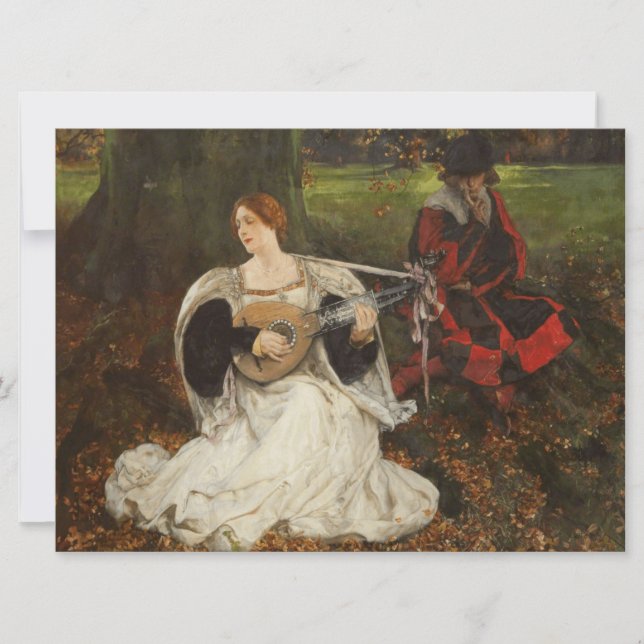 Tarjeta Fair is my Love (por Edwin Austin Abbey) (Anverso)