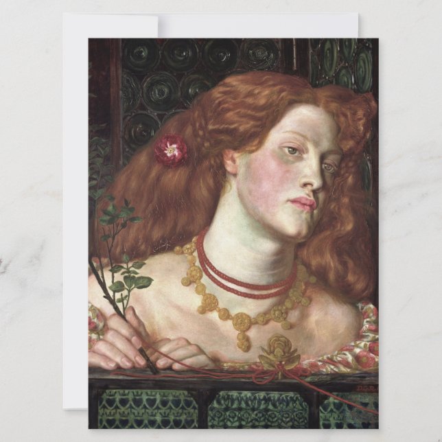 Tarjeta Fair Rosamund (Mujer Elegante y Hermosa Redhead) (Anverso)