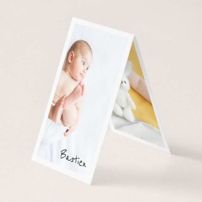 Tarjeta Faire-Part de Naissance Bastien (Anverso)