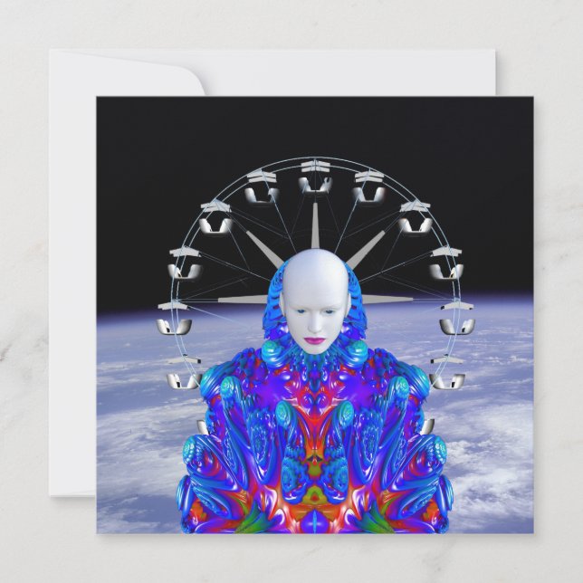 Tarjeta Fairground in Space (Anverso)