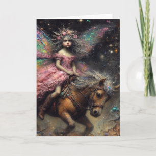 Tarjeta Fairy Bucking Pony Todas Las Ocasiones Saludo