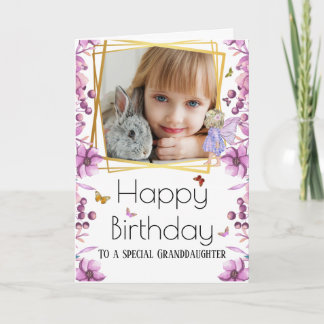 Tarjeta Fairy DIY foto mariposa cumpleaños jardín