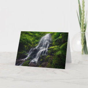 Tarjeta Fairy Falls Desfiladero del Río Colombia Oregón.