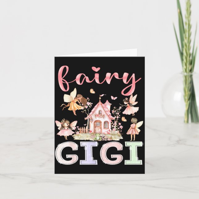 Tarjeta Fairy Gigi Magical Floral Funny Birthday Girl Fair (Anverso)