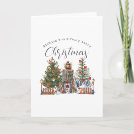 Tarjeta Fairy Merry Christmas Woodland Forest Photo